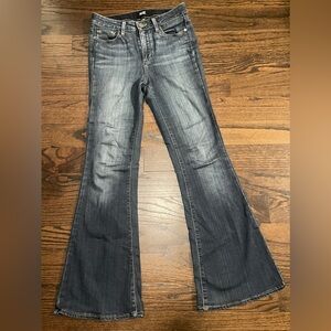 Paige Womens Denim High Rise Bell Canyon Flare Jeans Petites Size 25